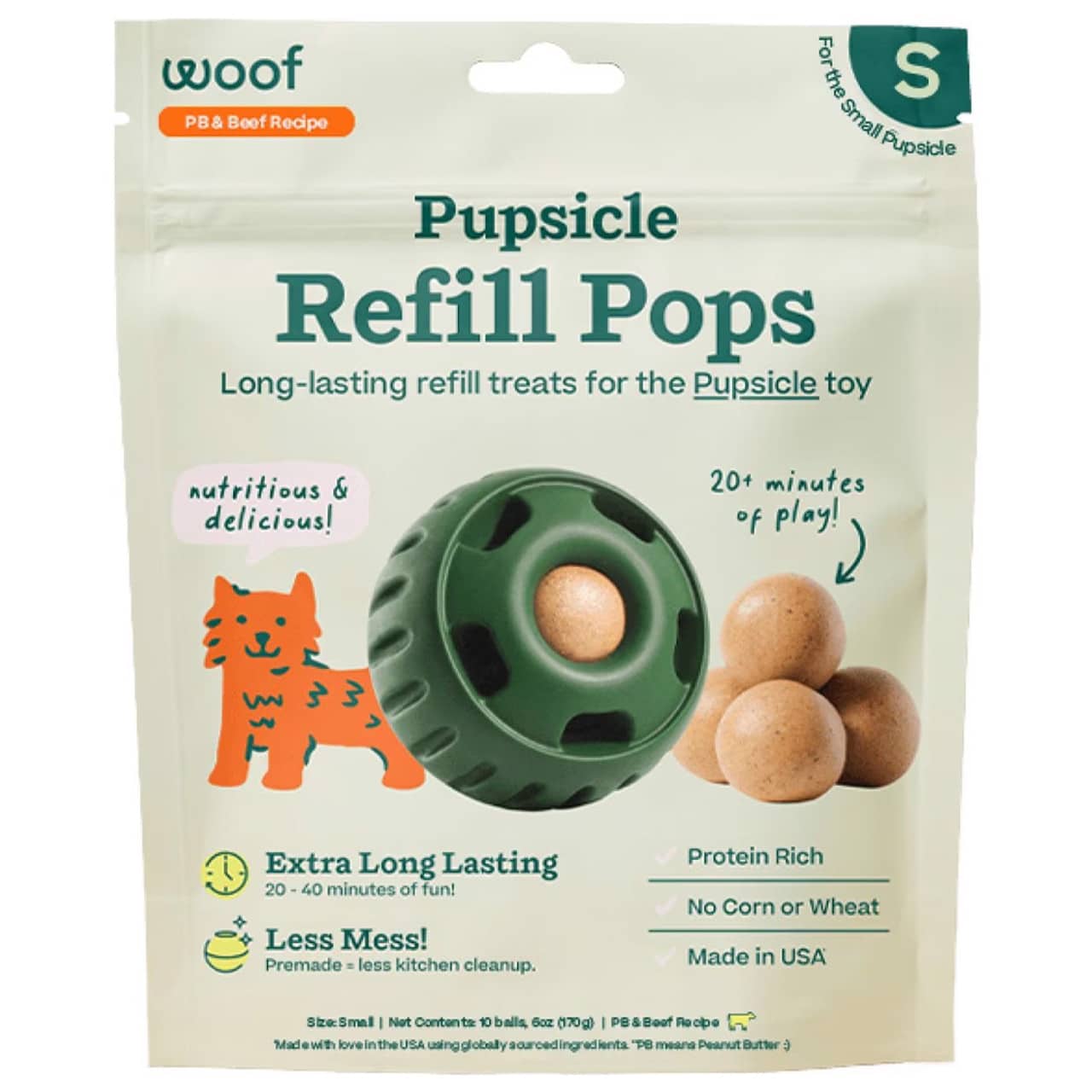 Woof Pupsicle Pops Peanut Butter & Beef Recipe