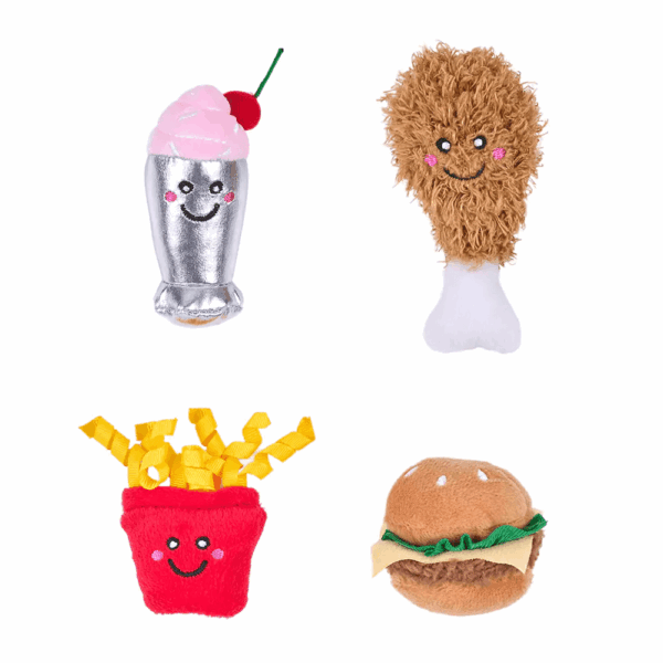 ZippyClaws NomNomz Fast Food 4-Pack