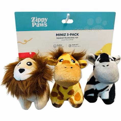 ZippyPaws Miniz Jungle Safari 3-Pack - Image 3