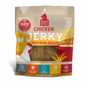 Plato Pet Treats Chicken Jerky with Bone Broth