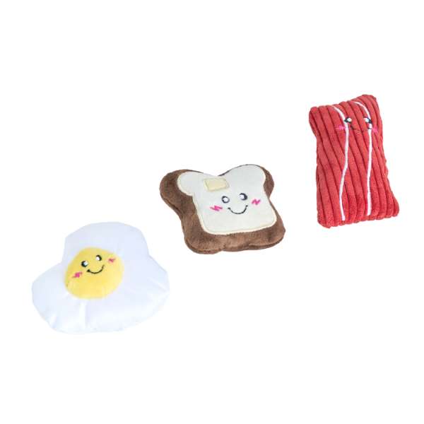 ZippyPaws Miniz Breakfast Foods 3 Pack - Image 2