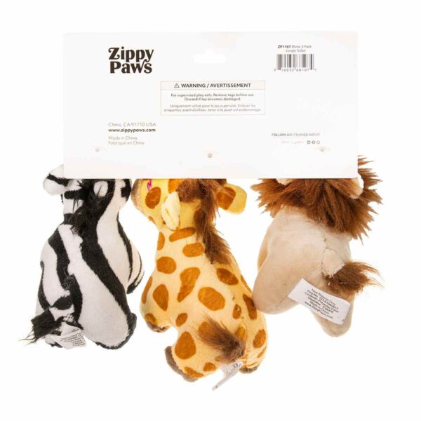 ZippyPaws Miniz Jungle Safari 3-Pack - Image 4