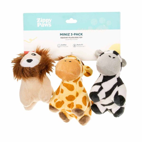 ZippyPaws Miniz Jungle Safari 3-Pack - Image 2