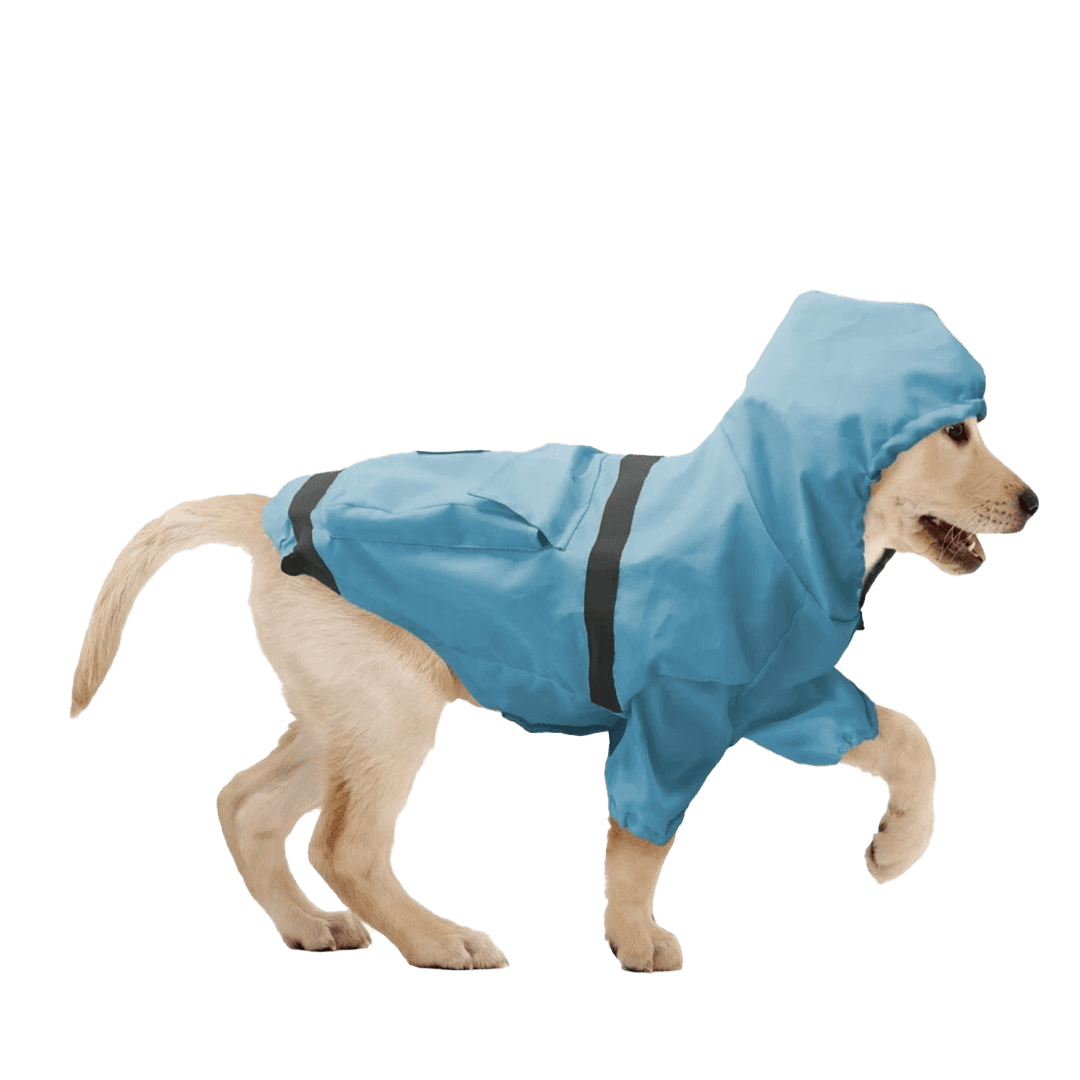 Show & Tail Reversible Rain Coat Blue