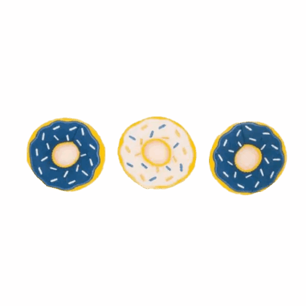 ZippyPaws Hanukkah Miniz 3-Pack Donutz