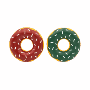 ZippyPaws Holiday Latex Donutz 2pk