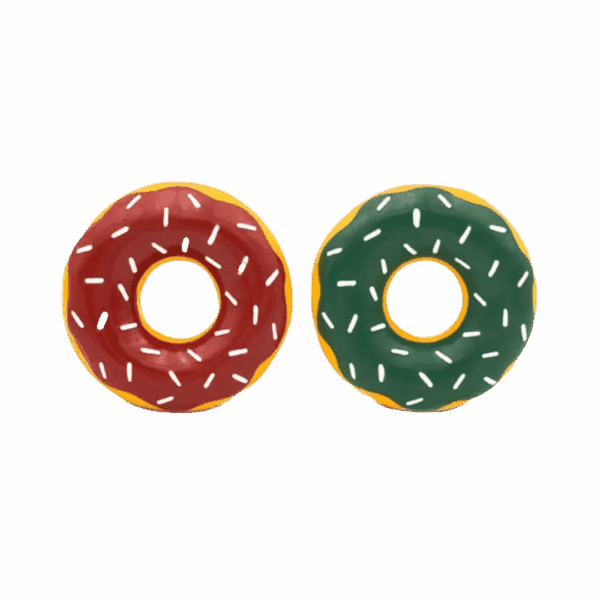 ZippyPaws Holiday Latex Donutz 2pk