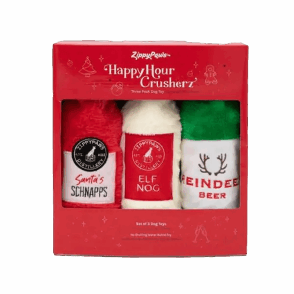 ZippyPaws Holiday Happy Hour Crusherz Three Pack