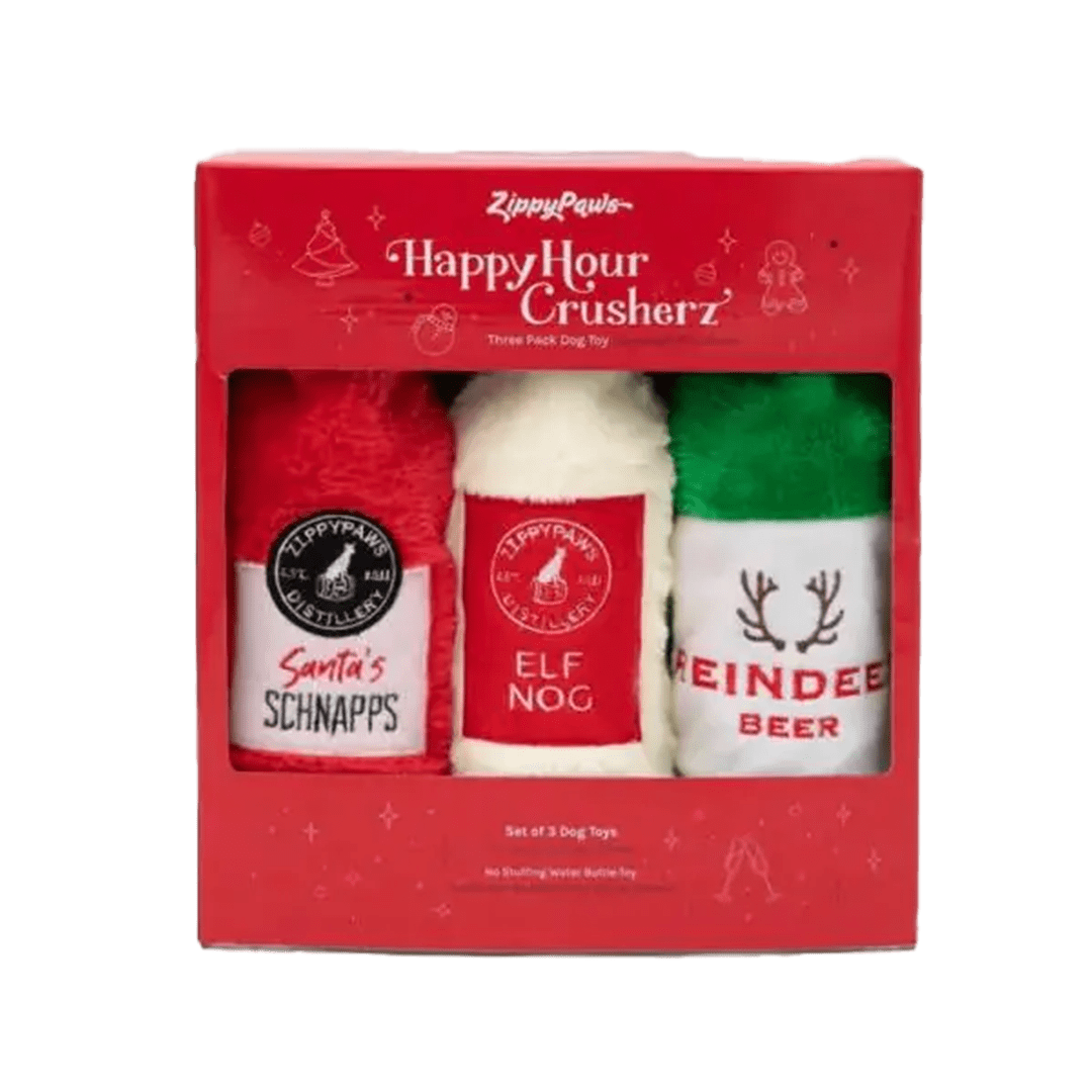 ZippyPaws Holiday Happy Hour Crusherz Three Pack