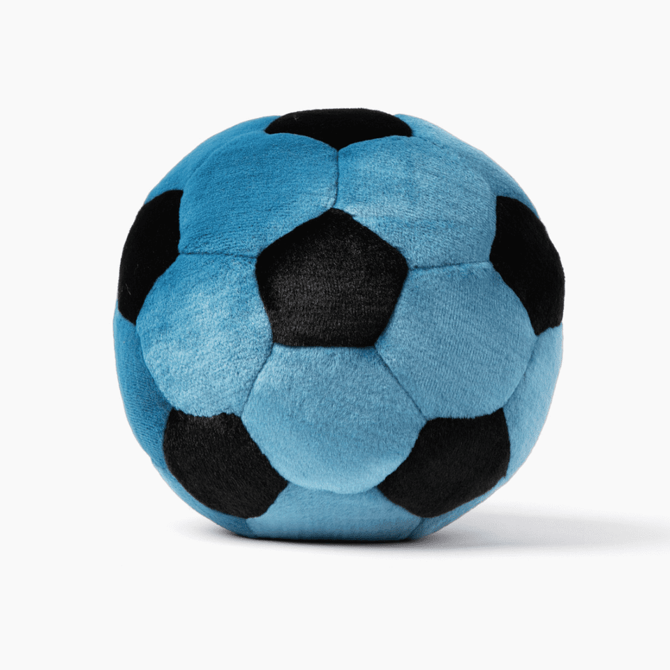 Fluff & Tuff Toy Soccer Ball Blue Large - Image 2