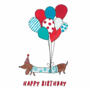 JK Greeting Card Happy Birthday Douglas Bunch of Balloons