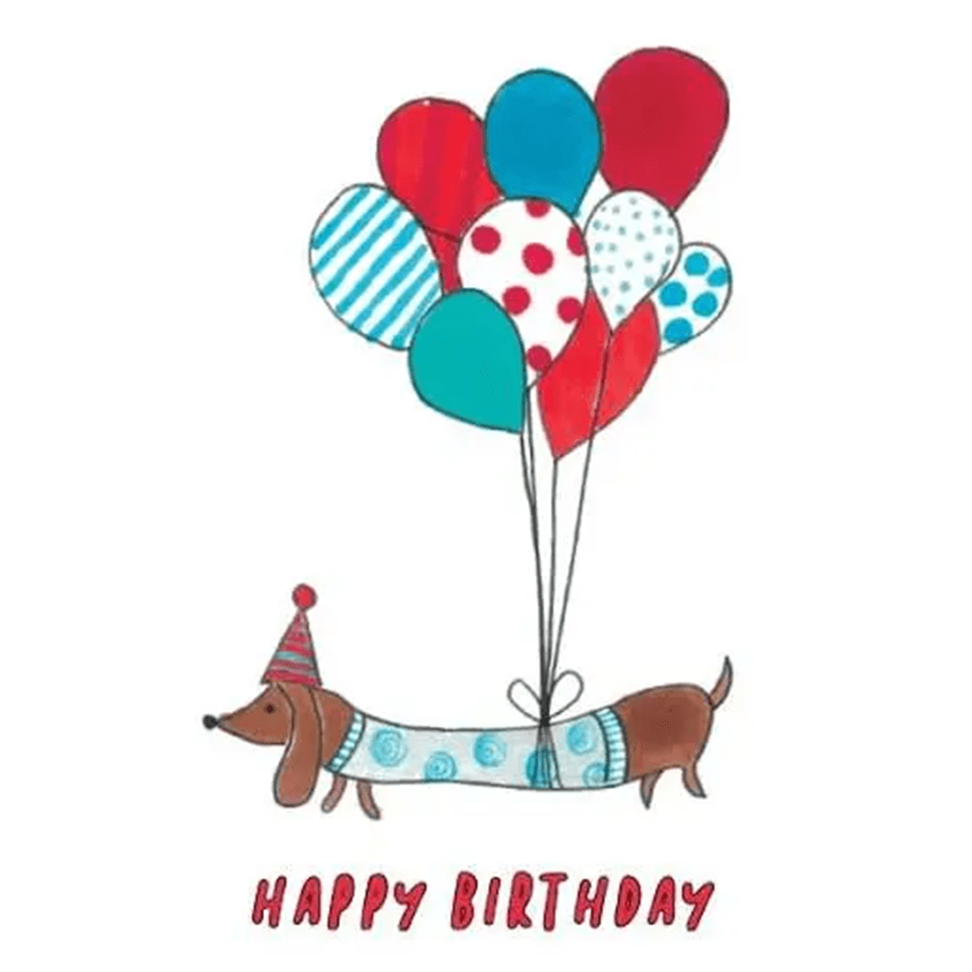 JK Greeting Card Happy Birthday Douglas Bunch of Balloons