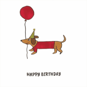 JK Greeting Card Happy Birthday Douglas Single Balloon
