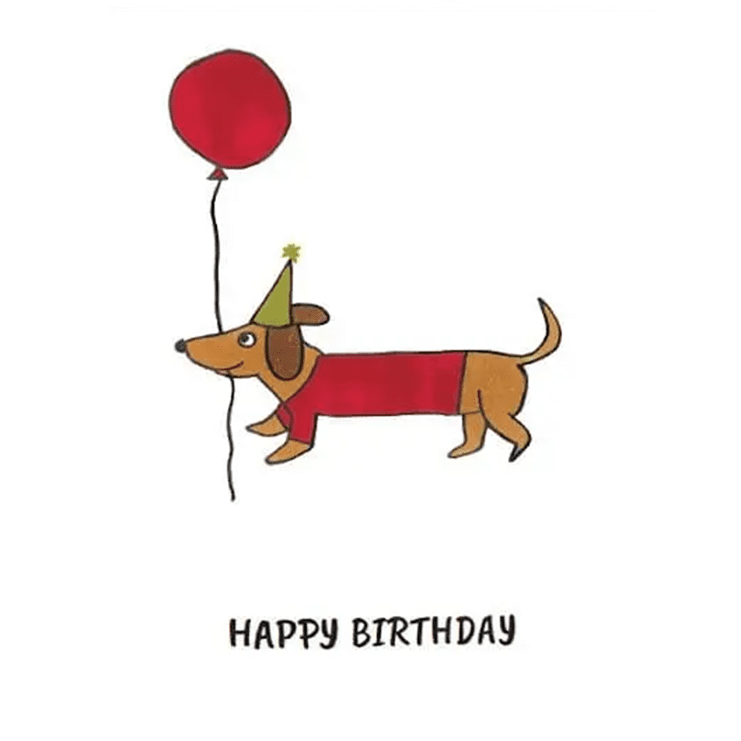JK Greeting Card Happy Birthday Douglas Single Balloon