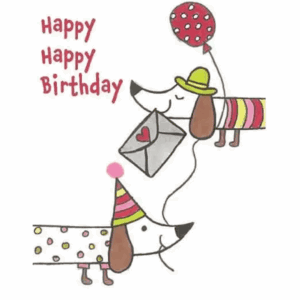 JK Greeting Card Happy Happy Birthday in the Mail