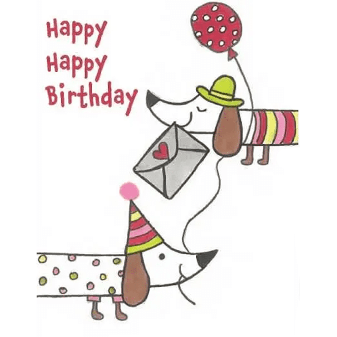 JK Greeting Card Happy Happy Birthday in the Mail