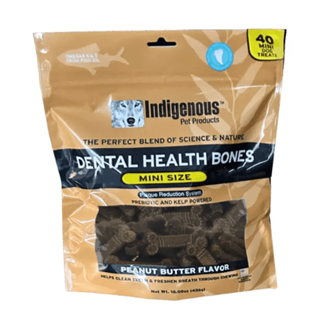 Indigenous Pet Dental Health Bones MINI - Peanut Butter