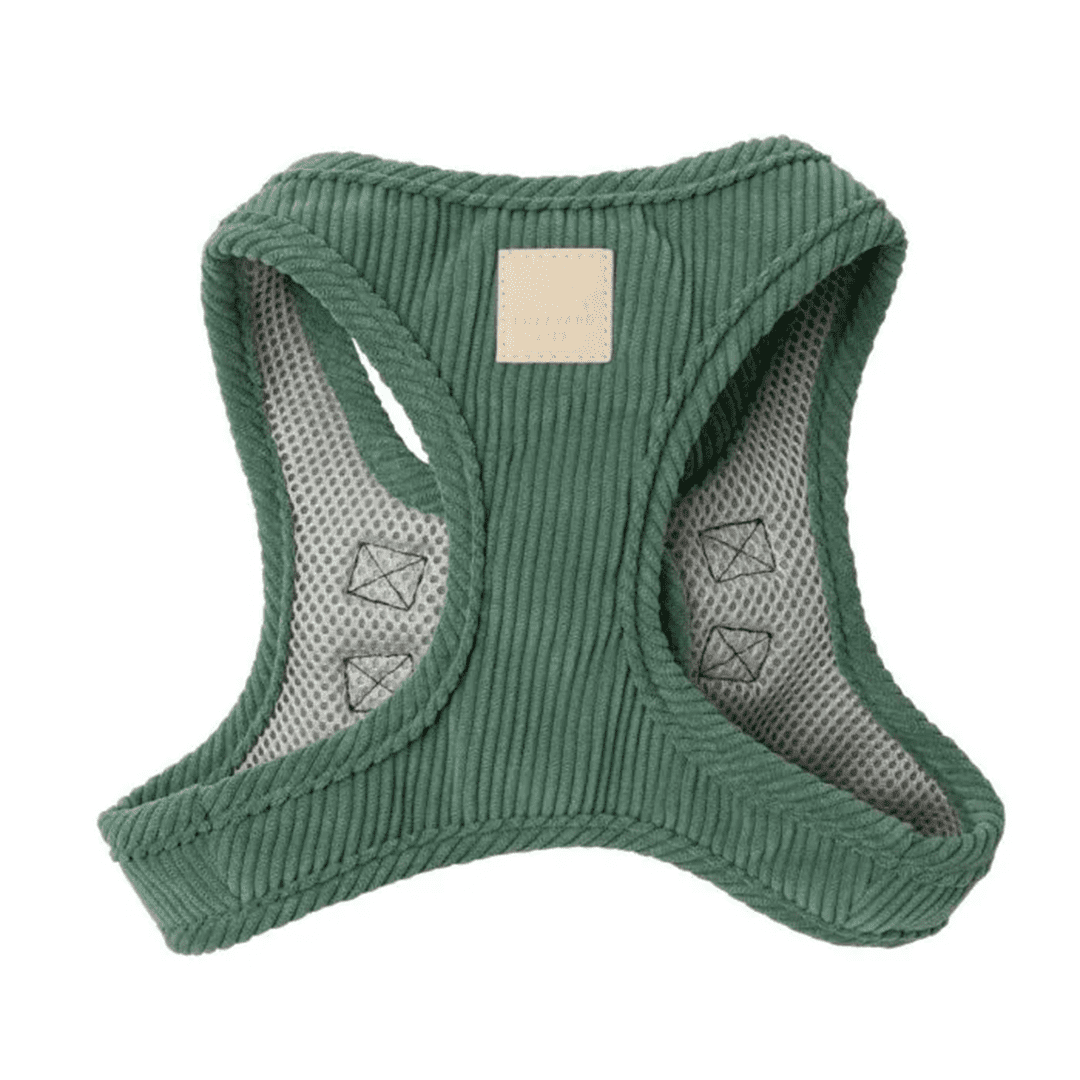 FuzzYard Life Corduroy Step In Harness Myrtle Green