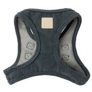 FuzzYard Life Corduroy Step In Harness Slate Grey