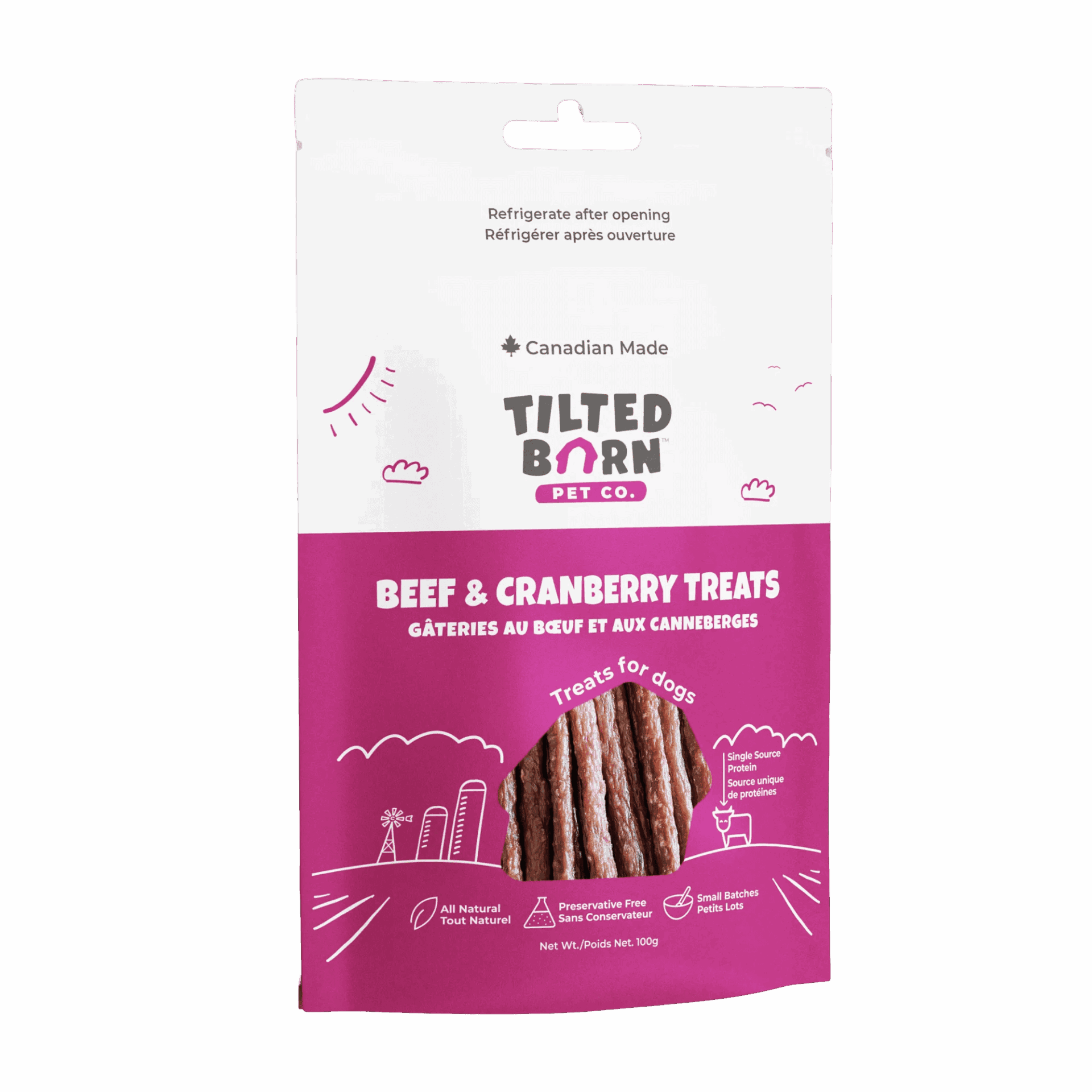 Tilted Barn Treats Beef & Cranberry 100 g