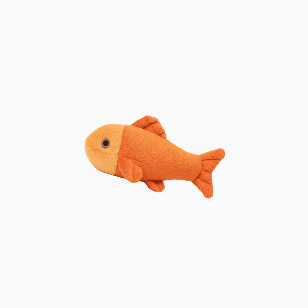 Fluff & Tuff Toy Goldie Guppy Squeakerless X Small - Image 2