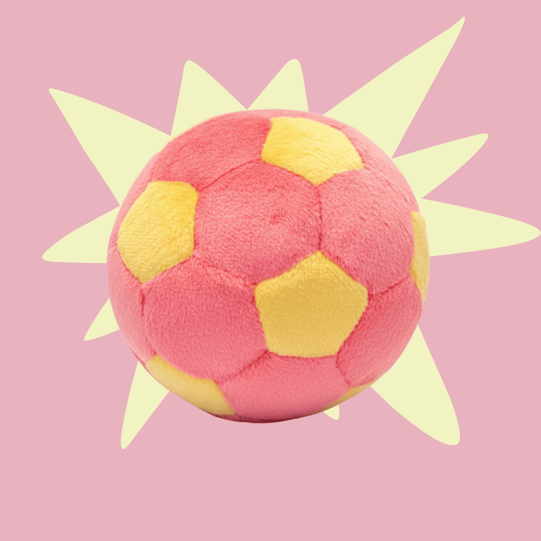 Fluff & Tuff Toy Soccer Ball Lemonade Large - Image 2