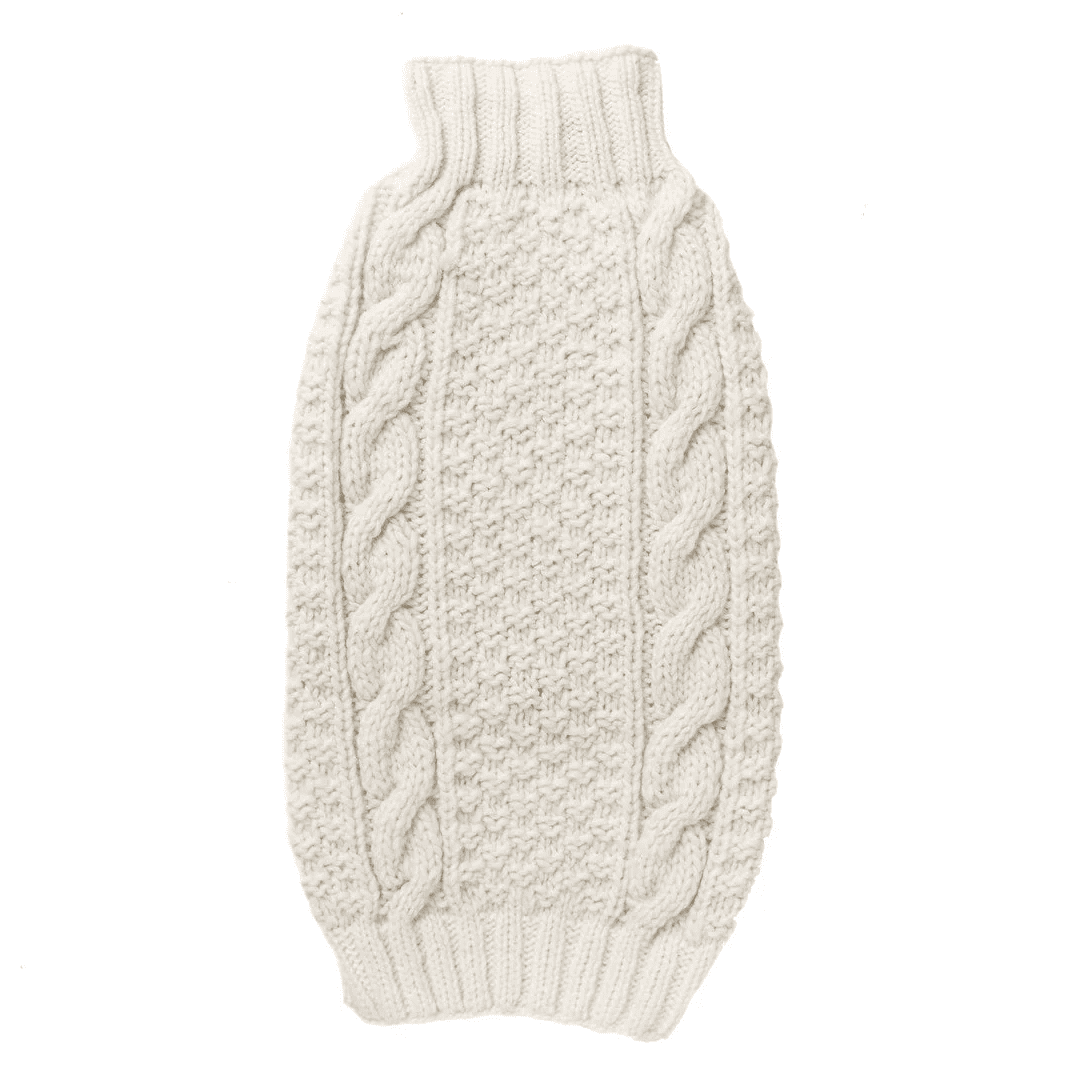 Chilly Dog Natural Cable Knit Wool Sweater - Image 5
