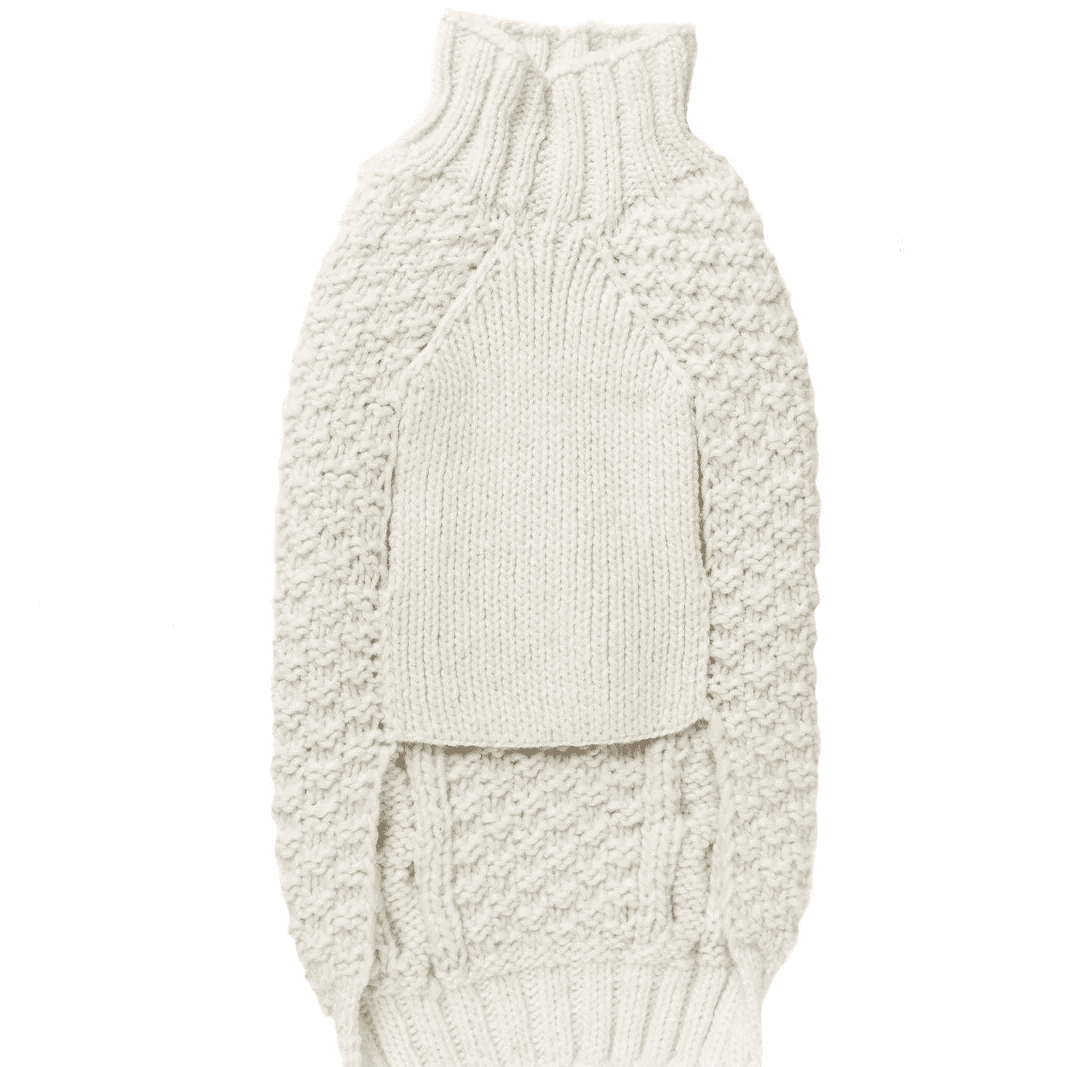 Chilly Dog Natural Cable Knit Wool Sweater - Image 6