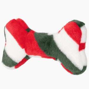 Fluff & Tuff Holiday Toy Peppermint Bone Mini